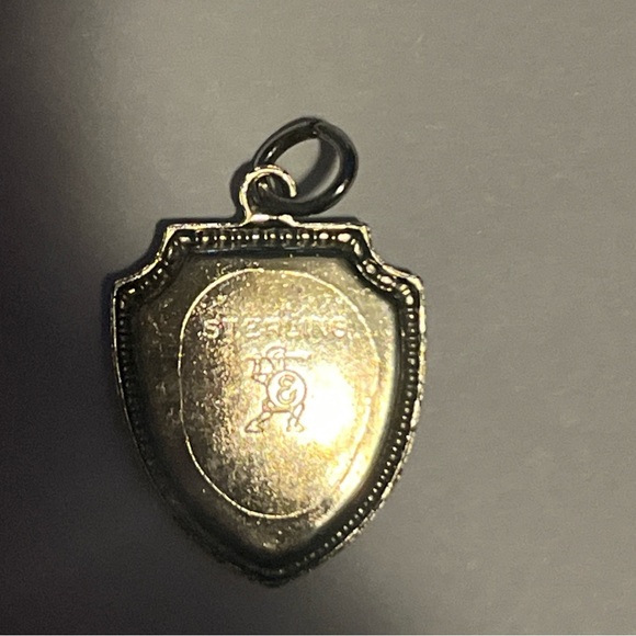 Vintage STERLING SILVER CHARM Birchwood Shield - Picture 3 of 3